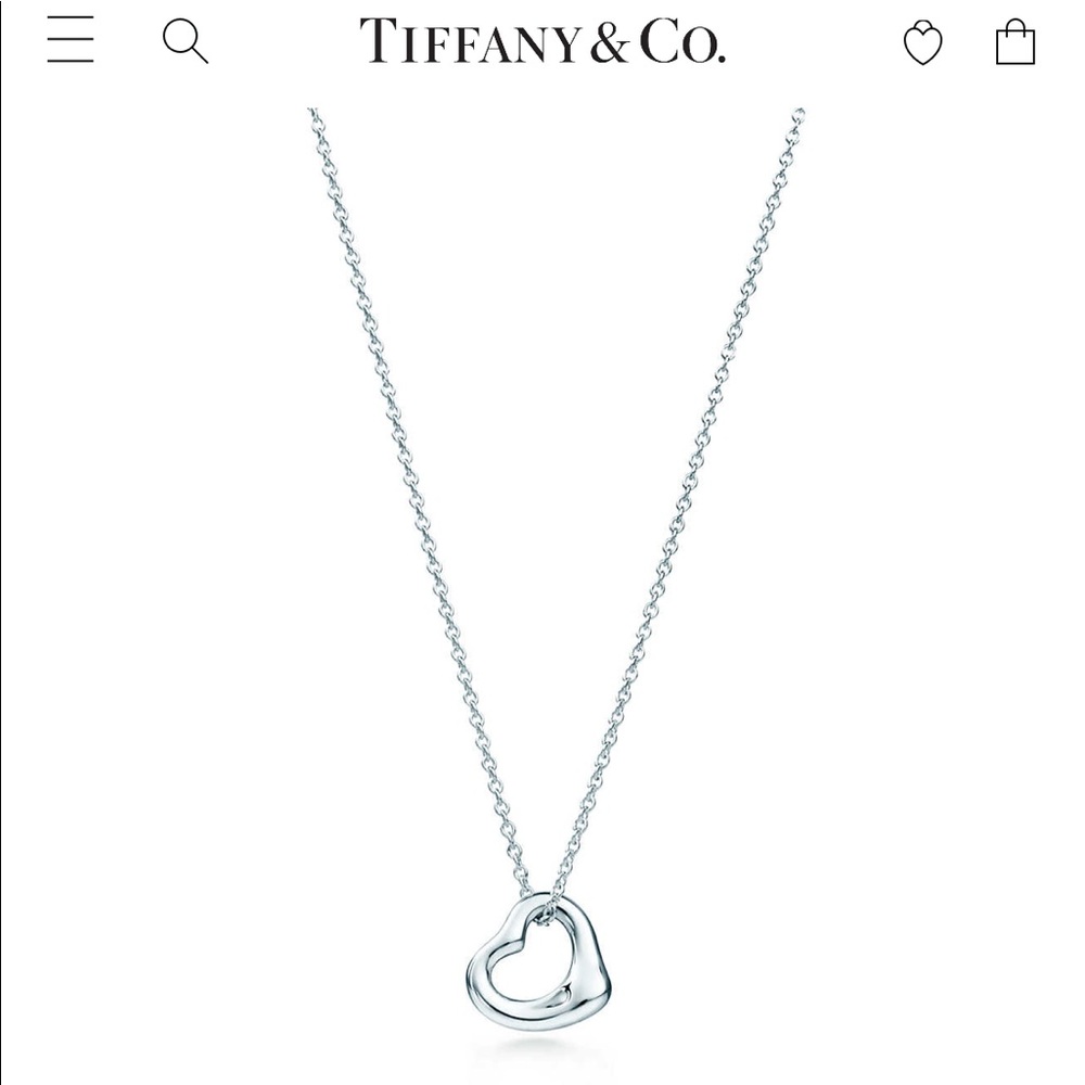Tiffany & Co. small open heart necklace